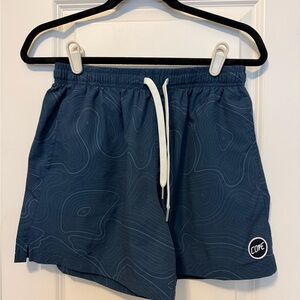 Cove USA Men's Athletic Shorts - Blue Topo Camo